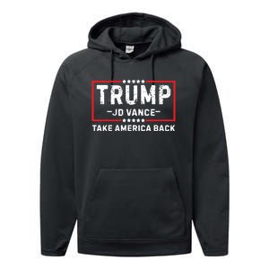 Trump Jd Vance 2024 For President Vp Republican Election 24 Performance Fleece Hoodie