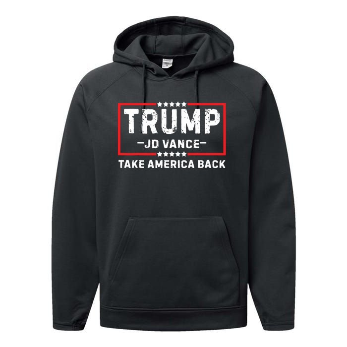 Trump Jd Vance 2024 For President Vp Republican Election 24 Performance Fleece Hoodie