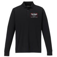 Trump Jd Vance 2024 For President Vp Republican Election 24 Performance Long Sleeve Polo