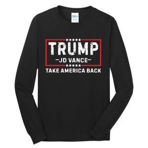 Trump Jd Vance 2024 For President Vp Republican Election 24 Tall Long Sleeve T-Shirt