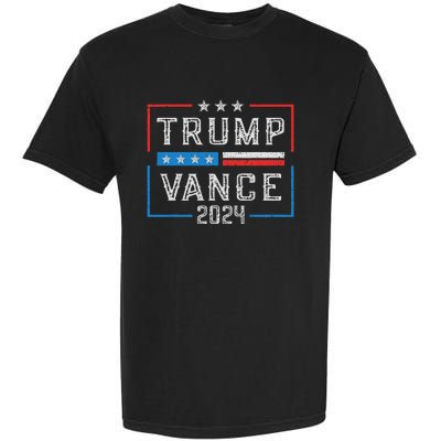 Trump Jd Vance 2024 Retro Stripe And Star Trump Vance 2024 Garment-Dyed Heavyweight T-Shirt