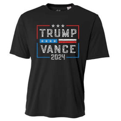 Trump Jd Vance 2024 Retro Stripe And Star Trump Vance 2024 Cooling Performance Crew T-Shirt