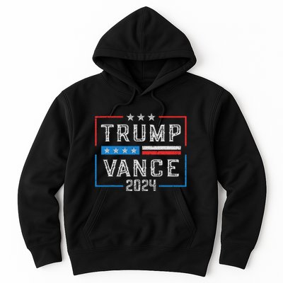 Trump Jd Vance 2024 Retro Stripe And Star Trump Vance 2024 Hoodie