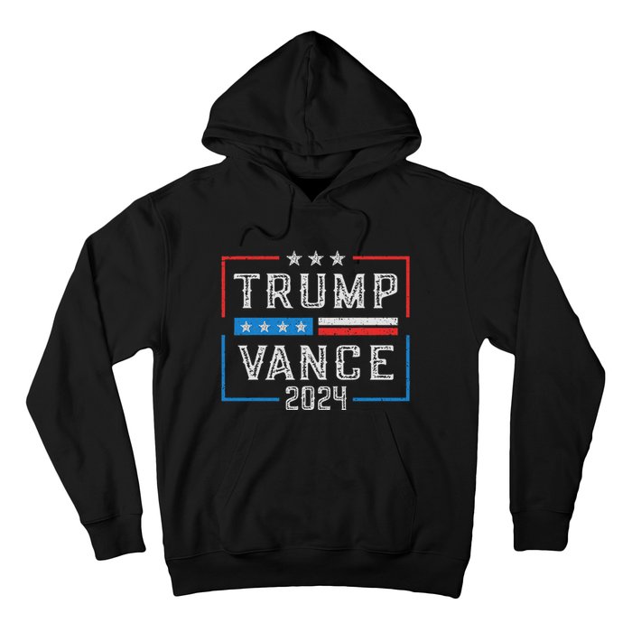 Trump Jd Vance 2024 Retro Stripe And Star Trump Vance 2024 Hoodie