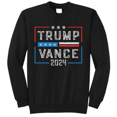 Trump Jd Vance 2024 Retro Stripe And Star Trump Vance 2024 Sweatshirt