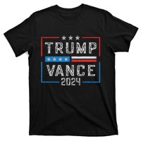 Trump Jd Vance 2024 Retro Stripe And Star Trump Vance 2024 T-Shirt