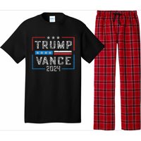 Trump Jd Vance 2024 Retro Stripe And Star Trump Vance 2024 Pajama Set