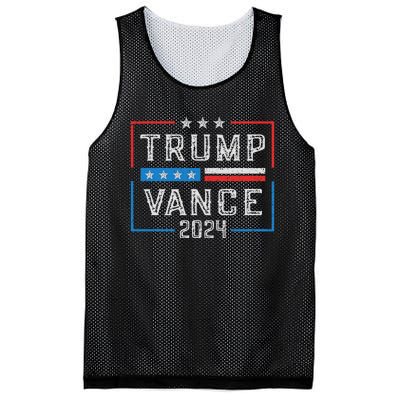 Trump Jd Vance 2024 Retro Stripe And Star Trump Vance 2024 Mesh Reversible Basketball Jersey Tank