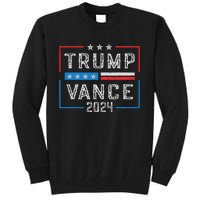 Trump Jd Vance 2024 Retro Stripe And Star Trump Vance 2024 Tall Sweatshirt