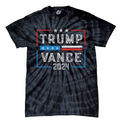 Trump Jd Vance 2024 Retro Stripe And Star Trump Vance 2024 Tie-Dye T-Shirt