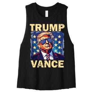 Trump Jd Vance Presidential Campaign Voter Women's Racerback Cropped Tank