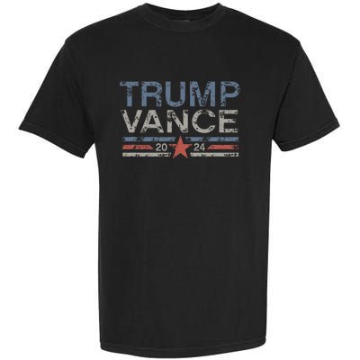 Trump Jd Vance 2024 Retro Stripe And Star Trump Vance 2024 Garment-Dyed Heavyweight T-Shirt