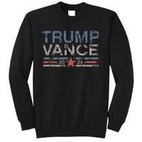 Trump Jd Vance 2024 Retro Stripe And Star Trump Vance 2024 Sweatshirt