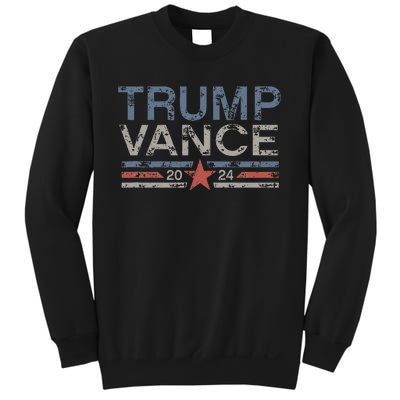 Trump Jd Vance 2024 Retro Stripe And Star Trump Vance 2024 Sweatshirt