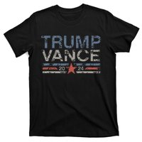 Trump Jd Vance 2024 Retro Stripe And Star Trump Vance 2024 T-Shirt