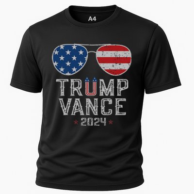 Trump Jd Vance 2024 Retro Stripe And Star Trump Vance 2024 Cooling Performance Crew T-Shirt