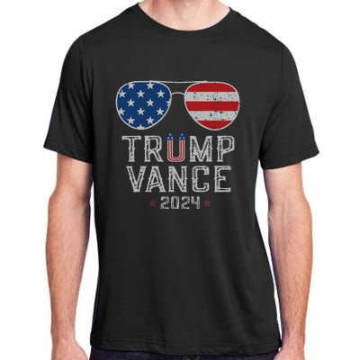 Trump Jd Vance 2024 Retro Stripe And Star Trump Vance 2024 Adult ChromaSoft Performance T-Shirt