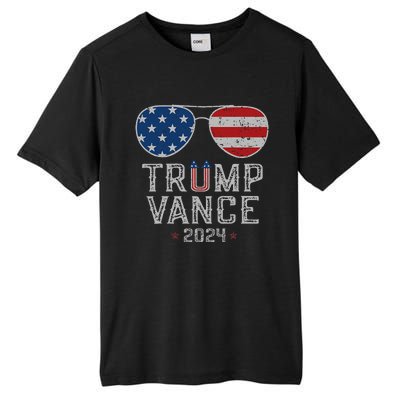 Trump Jd Vance 2024 Retro Stripe And Star Trump Vance 2024 Tall Fusion ChromaSoft Performance T-Shirt