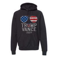 Trump Jd Vance 2024 Retro Stripe And Star Trump Vance 2024 Premium Hoodie