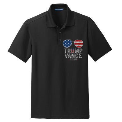 Trump Jd Vance 2024 Retro Stripe And Star Trump Vance 2024 Dry Zone Grid Polo