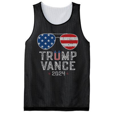 Trump Jd Vance 2024 Retro Stripe And Star Trump Vance 2024 Mesh Reversible Basketball Jersey Tank