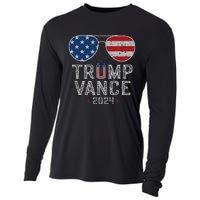 Trump Jd Vance 2024 Retro Stripe And Star Trump Vance 2024 Cooling Performance Long Sleeve Crew