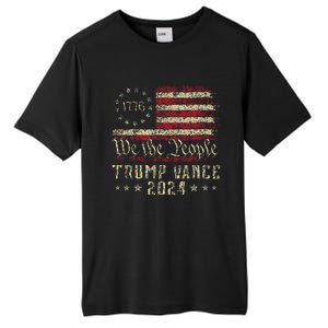 Trump Jd Vance 1776 Retro Us American Flag Trump Vance 2024 Tall Fusion ChromaSoft Performance T-Shirt