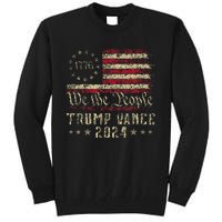 Trump Jd Vance 1776 Retro Us American Flag Trump Vance 2024 Tall Sweatshirt