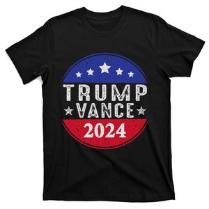 Trump Jd Vance 2024 Retro Us American Flag Trump Vance 2024 T-Shirt