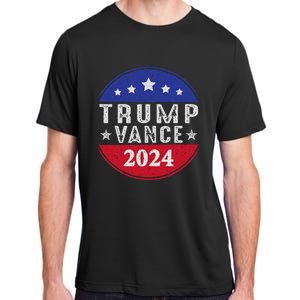 Trump Jd Vance 2024 Retro Us American Flag Trump Vance 2024 Adult ChromaSoft Performance T-Shirt