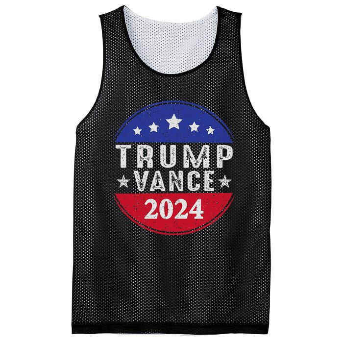 Trump Jd Vance 2024 Retro Us American Flag Trump Vance 2024 Mesh Reversible Basketball Jersey Tank