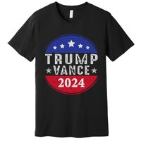 Trump Jd Vance 2024 Retro Us American Flag Trump Vance 2024 Premium T-Shirt