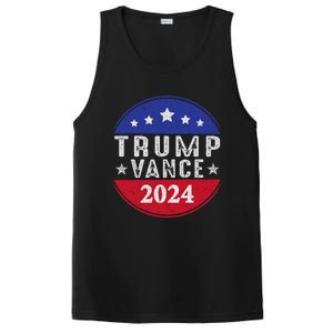 Trump Jd Vance 2024 Retro Us American Flag Trump Vance 2024 PosiCharge Competitor Tank