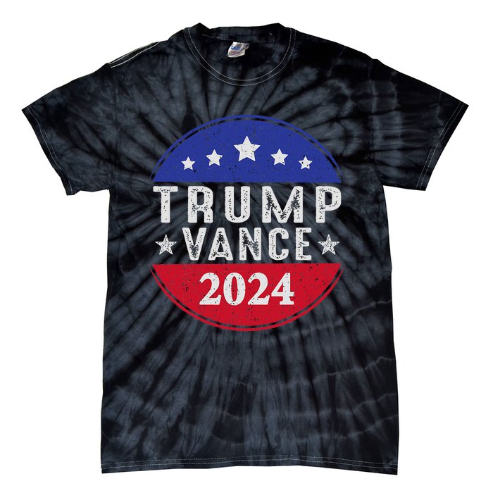 Trump Jd Vance 2024 Retro Us American Flag Trump Vance 2024 Tie-Dye T-Shirt