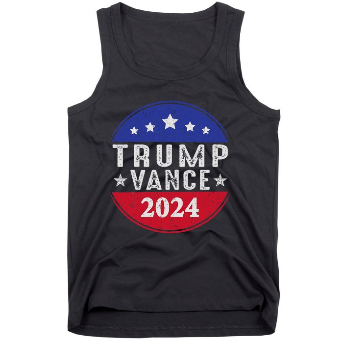 Trump Jd Vance 2024 Retro Us American Flag Trump Vance 2024 Tank Top