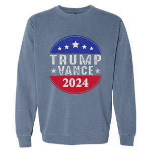 Trump Jd Vance 2024 Retro Us American Flag Trump Vance 2024 Garment-Dyed Sweatshirt