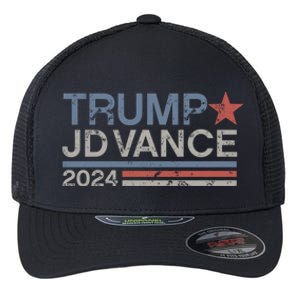 Trump Jd Vance 2024 Retro Stripe Trump Vance Flexfit Unipanel Trucker Cap