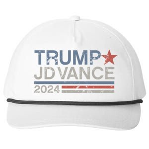 Trump Jd Vance 2024 Retro Stripe Trump Vance Snapback Five-Panel Rope Hat