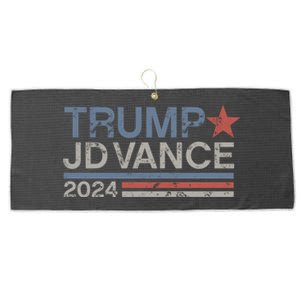 Trump Jd Vance 2024 Retro Stripe Trump Vance Large Microfiber Waffle Golf Towel