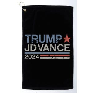 Trump Jd Vance 2024 Retro Stripe Trump Vance Platinum Collection Golf Towel