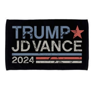 Trump Jd Vance 2024 Retro Stripe Trump Vance Microfiber Hand Towel