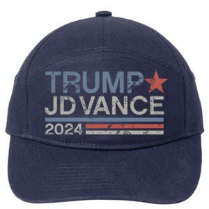 Trump Jd Vance 2024 Retro Stripe Trump Vance 7-Panel Snapback Hat