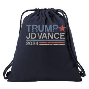 Trump Jd Vance 2024 Retro Stripe Trump Vance Drawstring Bag