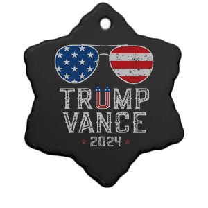 Trump Jd Vance 2024 Stripe And Star Ceramic Star Ornament