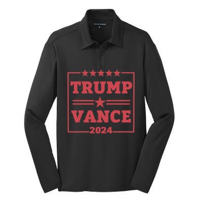 Trump Jd Vance 2024 Election President Patriotic Republicans Great Gift Silk Touch Performance Long Sleeve Polo