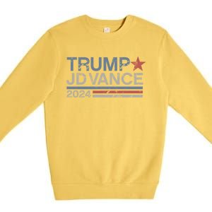 Trump Jd Vance 2024 Retro Stripe Trump Vance Premium Crewneck Sweatshirt