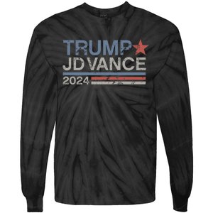 Trump Jd Vance 2024 Retro Stripe Trump Vance Tie-Dye Long Sleeve Shirt