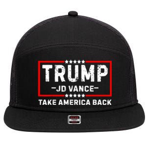 Trump Jd Vance 2024 For President Vp Republican Election 24 7 Panel Mesh Trucker Snapback Hat