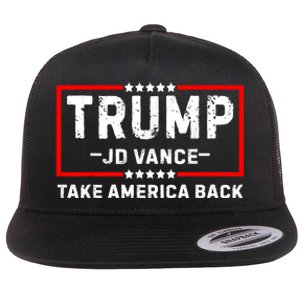 Trump Jd Vance 2024 For President Vp Republican Election 24 Flat Bill Trucker Hat