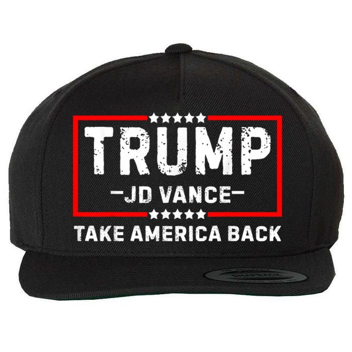 Trump Jd Vance 2024 For President Vp Republican Election 24 Wool Snapback Cap